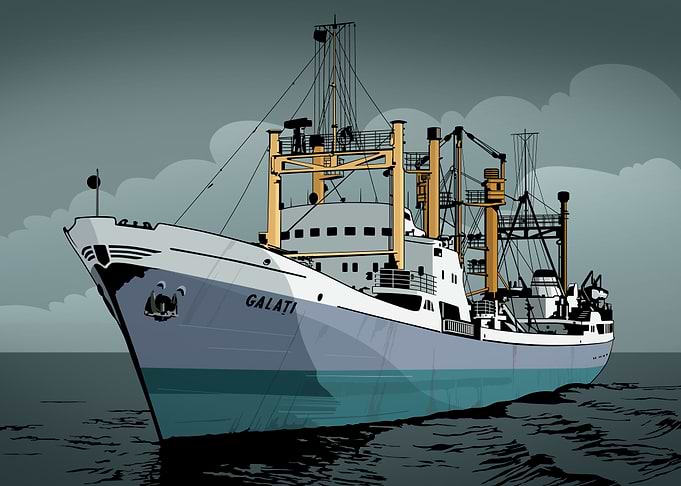 By sea