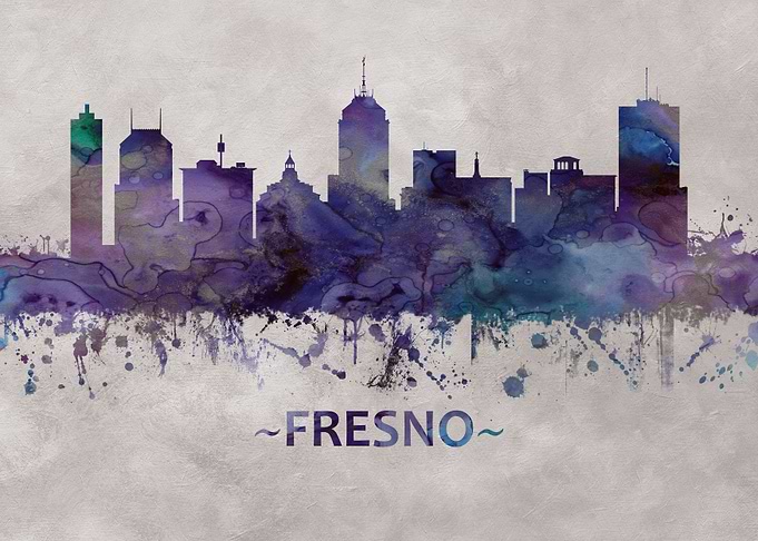 Fresno California skyline
