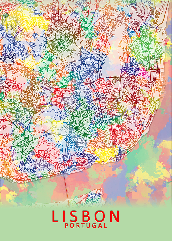 Lisbon Portugal City Map