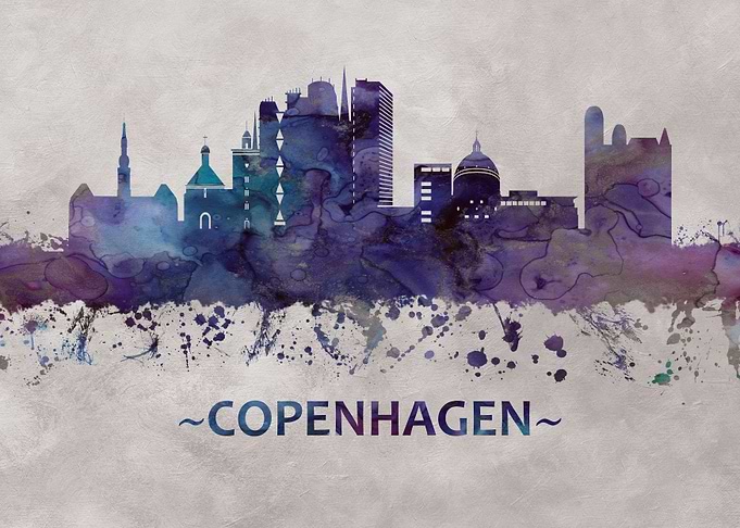 Copenhagen Denmark skyline