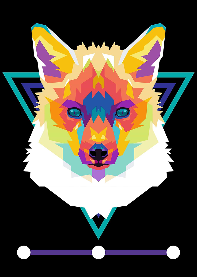 fox sketch popart