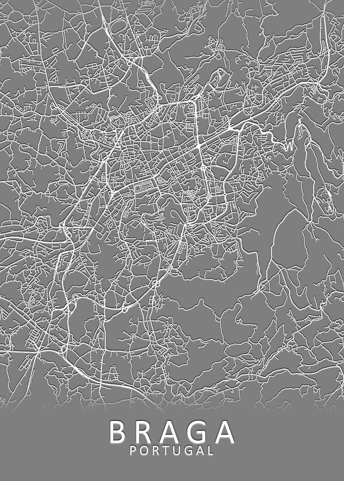 Braga Portugal City Map
