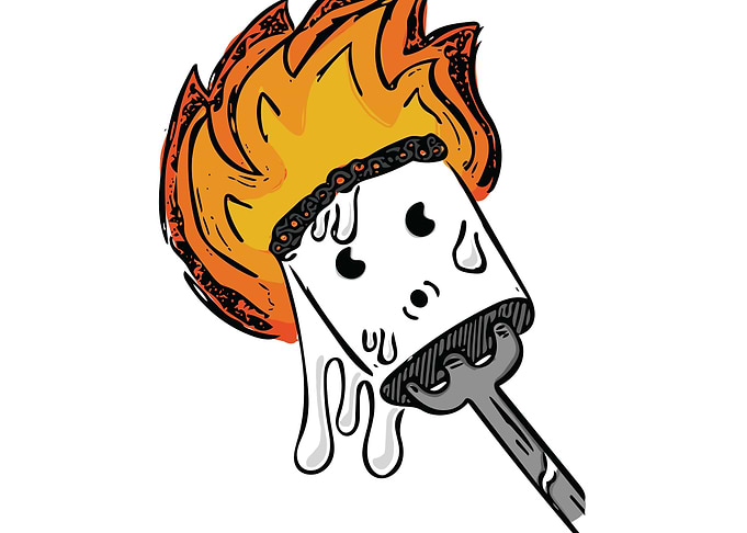 Burned marshmello