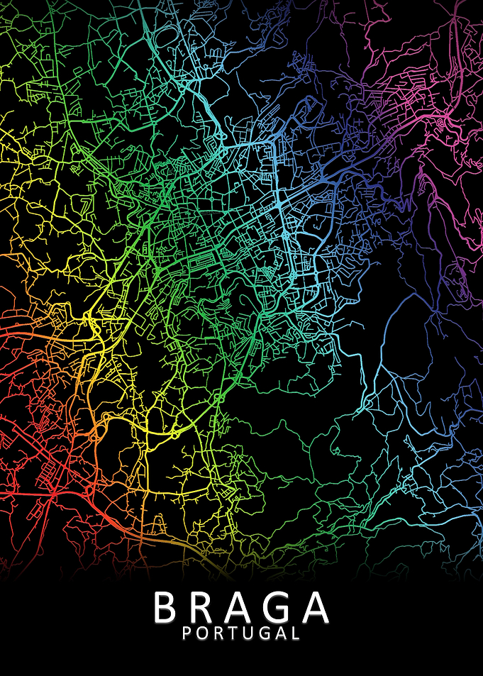 Braga Portugal City Map