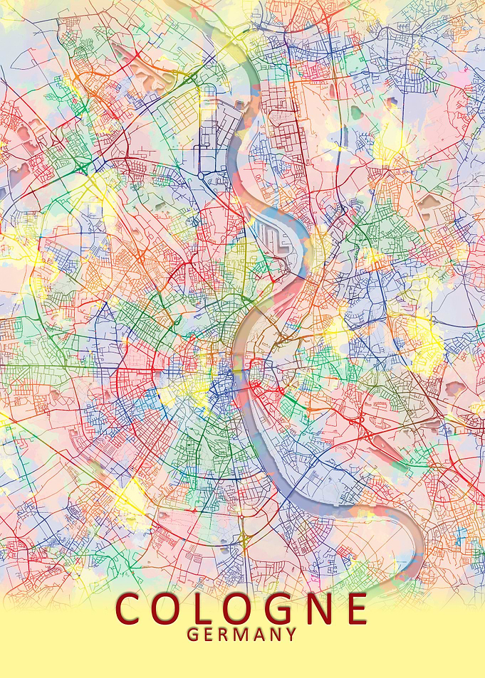 Cologne Germany City Map