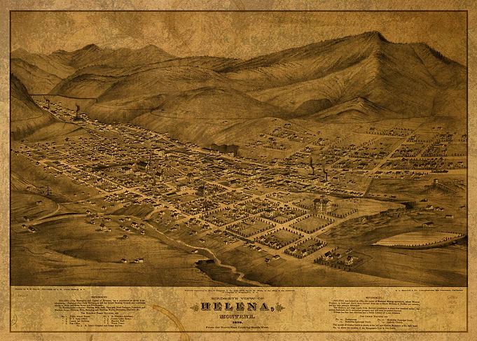 Helena Montana Map 1875