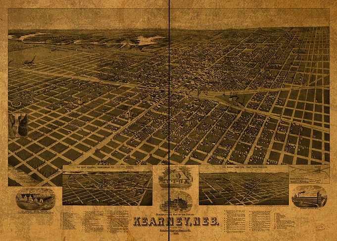 Kearney Nebraska Map 1889