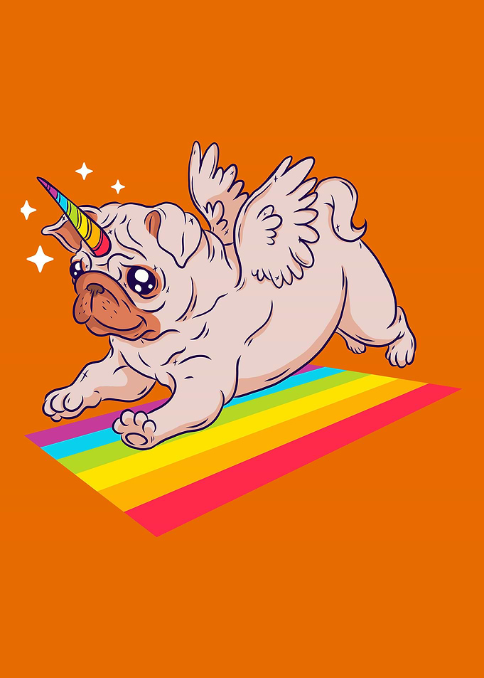 Unicorn pug