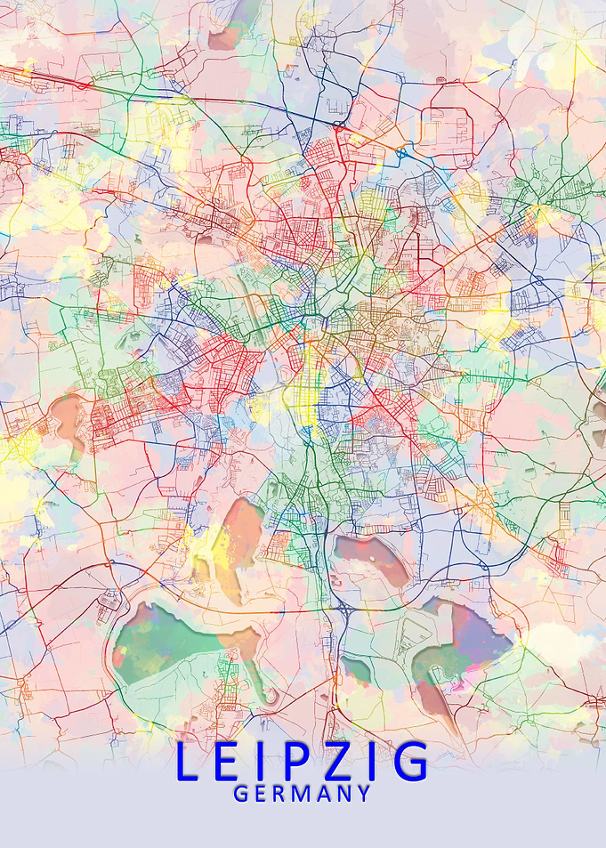 Leipzig Germany City Map