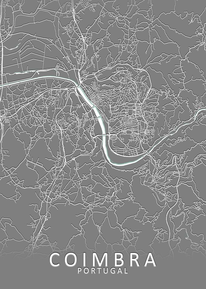 Coimbra Portugal City Map