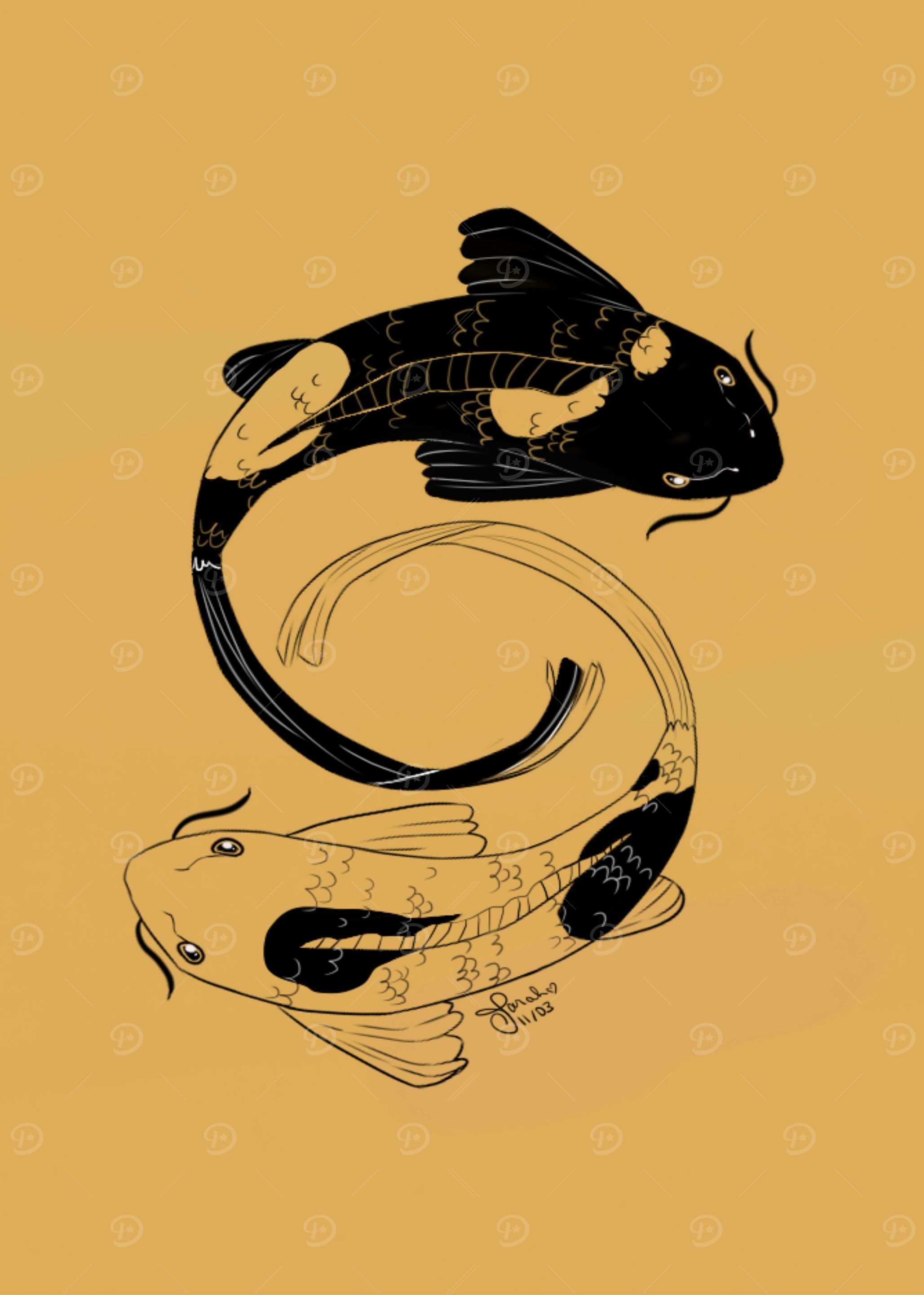 Koi Illustration orange