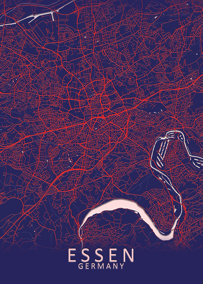 Essen Germany City Map