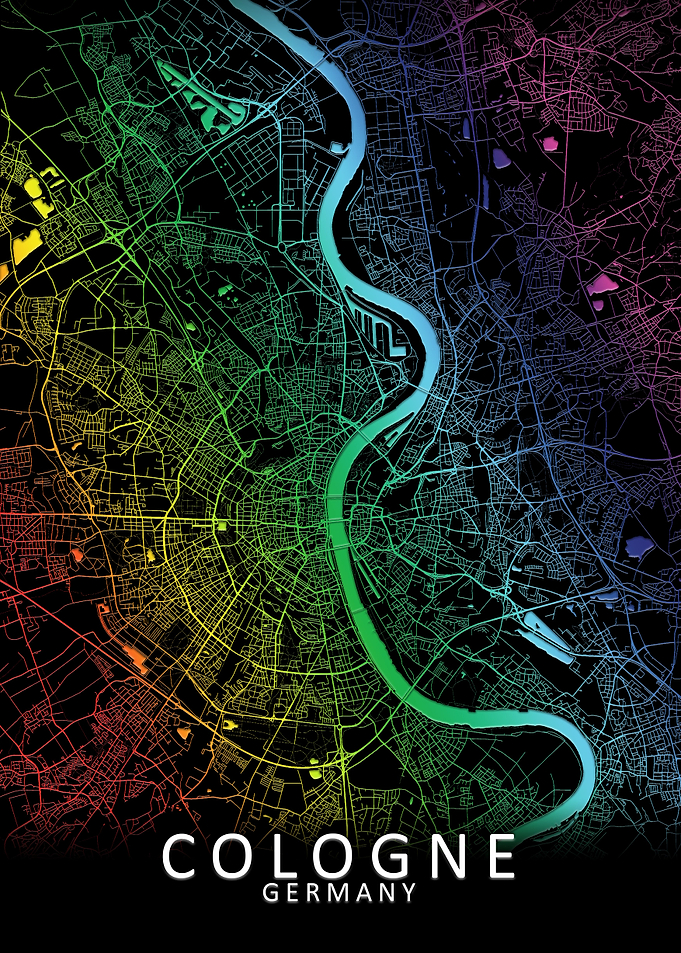 Cologne Germany City Map