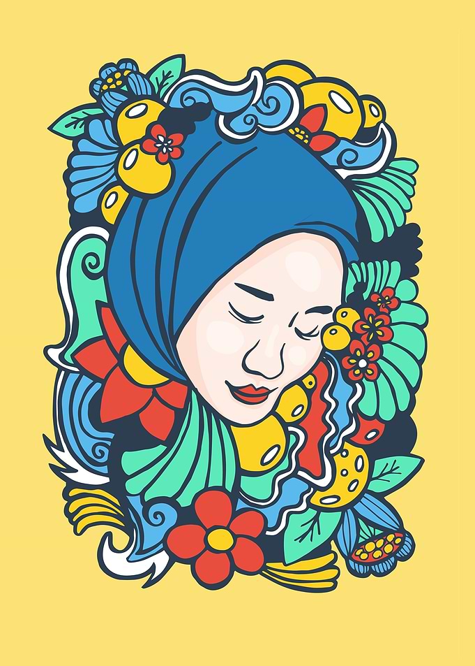Blue Hijabi