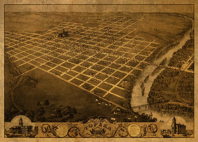 Topeka Kansas Map 1869