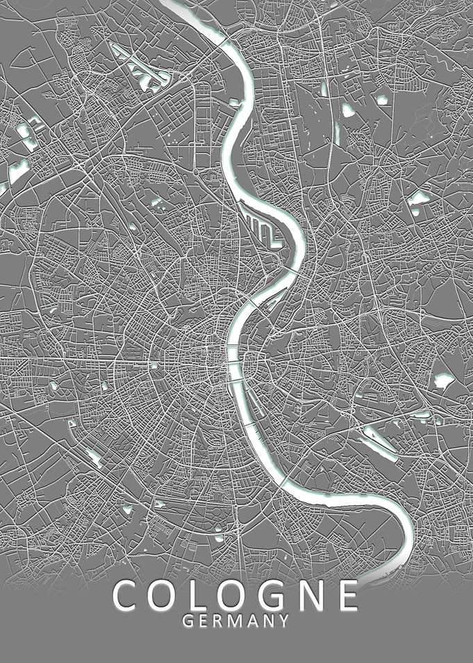 Cologne Germany City Map