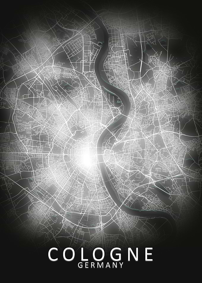 Cologne Germany City Map