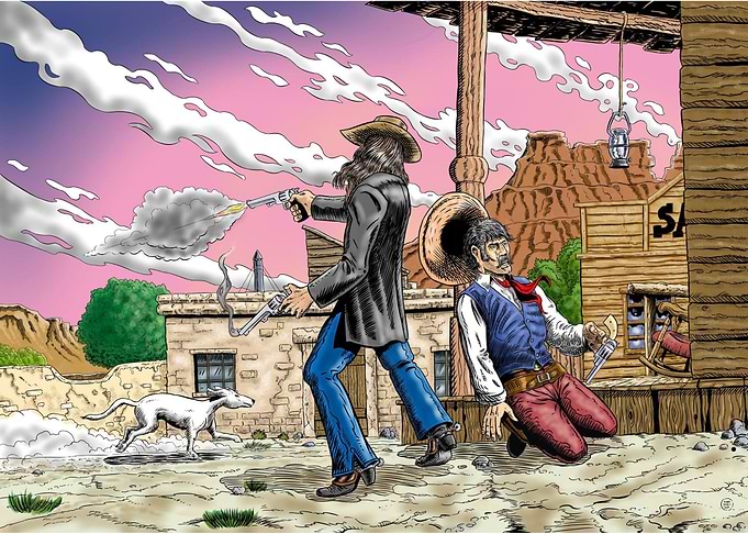 two gunmen in trap