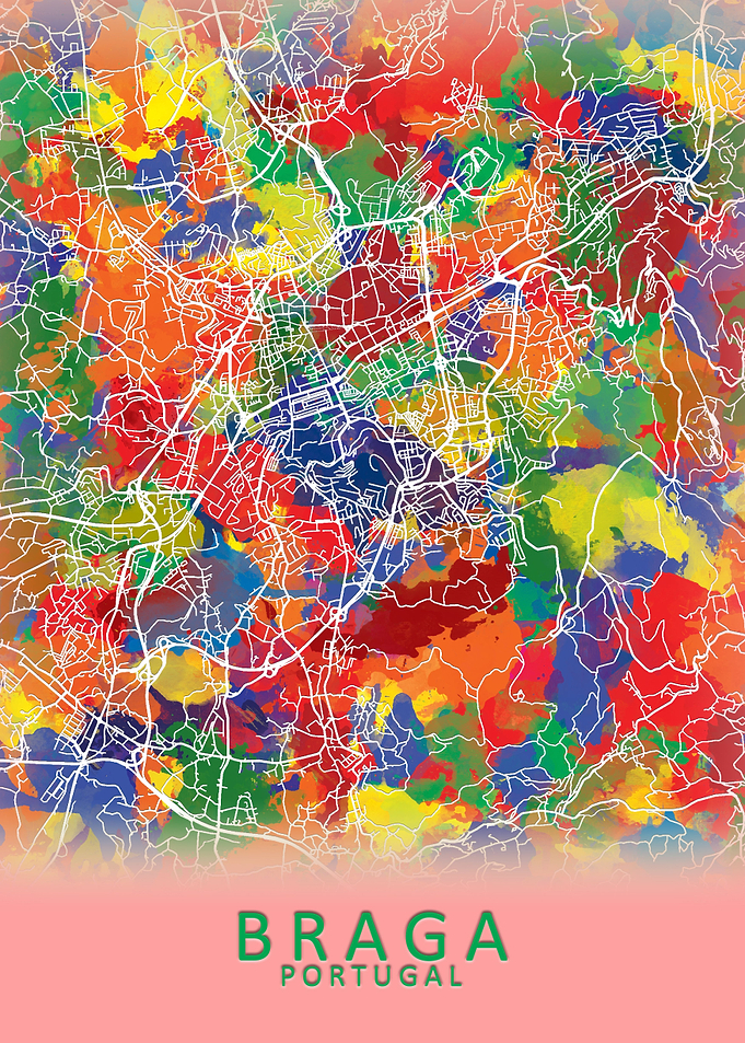 Braga Portugal City Map