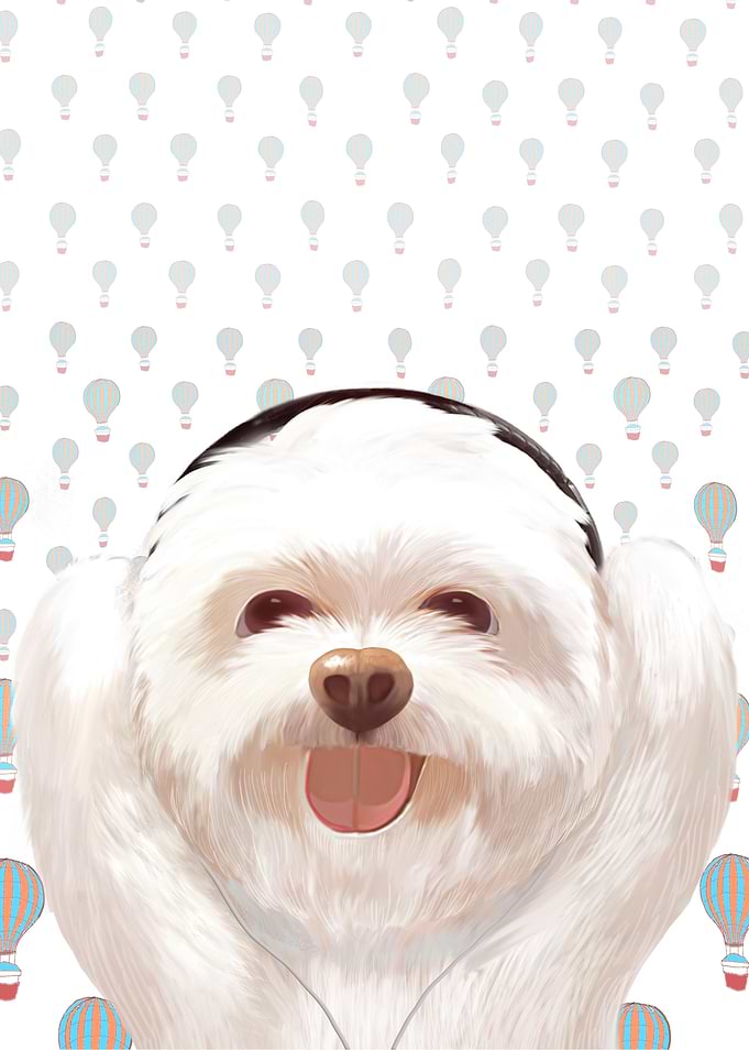 Dog Listening to Music