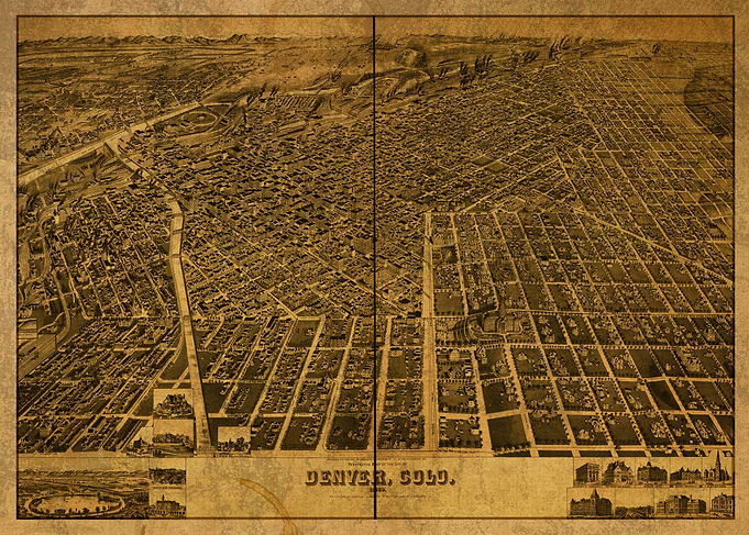 Denver Colorado Map 1889