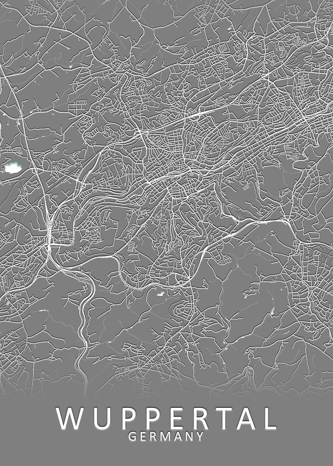Wuppertal Germany City Map