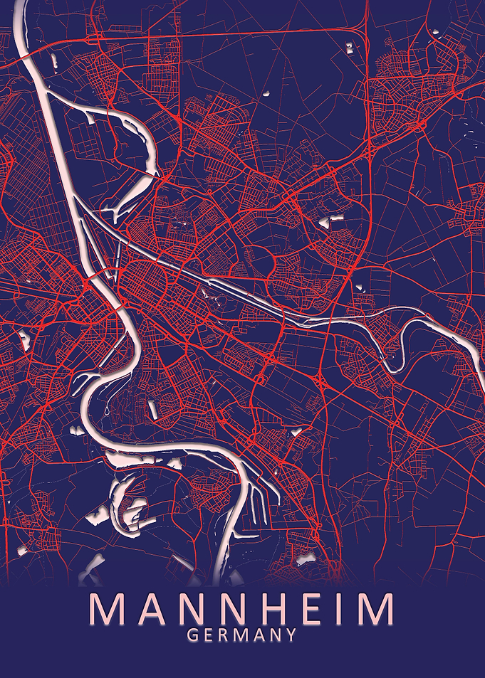 Mannheim Germany City Map