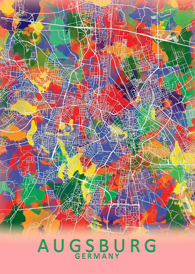 Augsburg Germany City Map