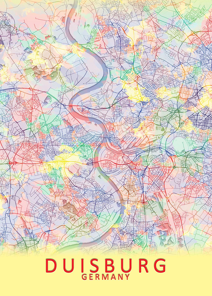 Duisburg Germany City Map