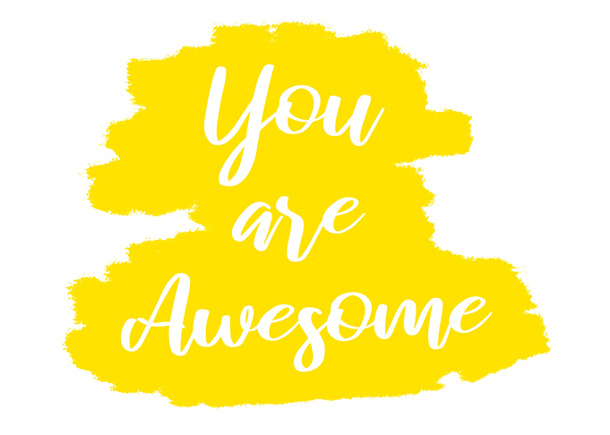 Simple text you awesome