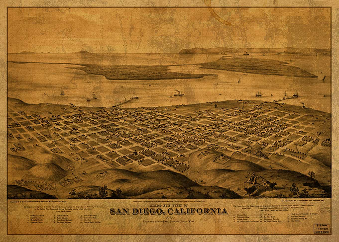 San Diego Map 1876