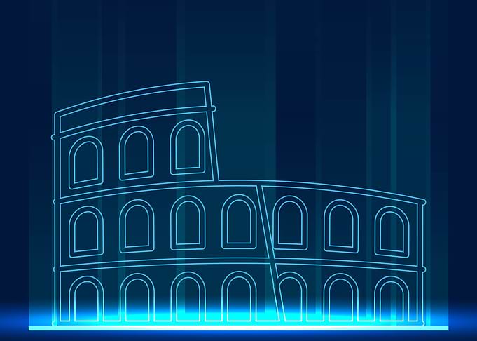 Digitalized Italy Landmark