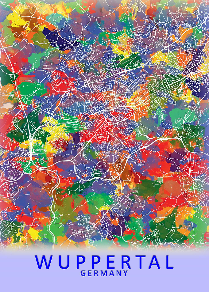 Wuppertal Germany City Map