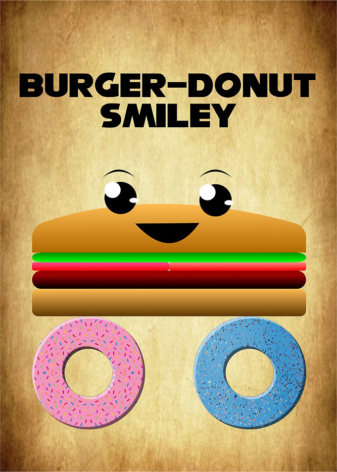BURGER DONUTS SMILEY