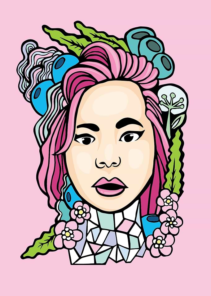 Girl with Pink Hair
