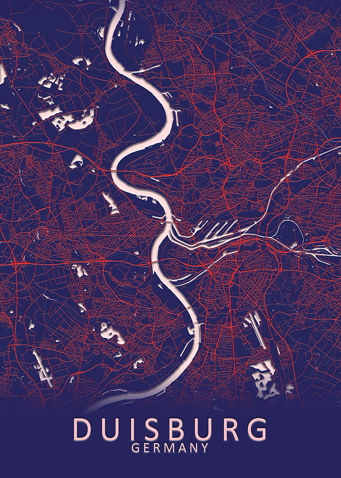 Duisburg Germany City Map