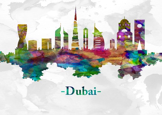 Dubai UAE skyline