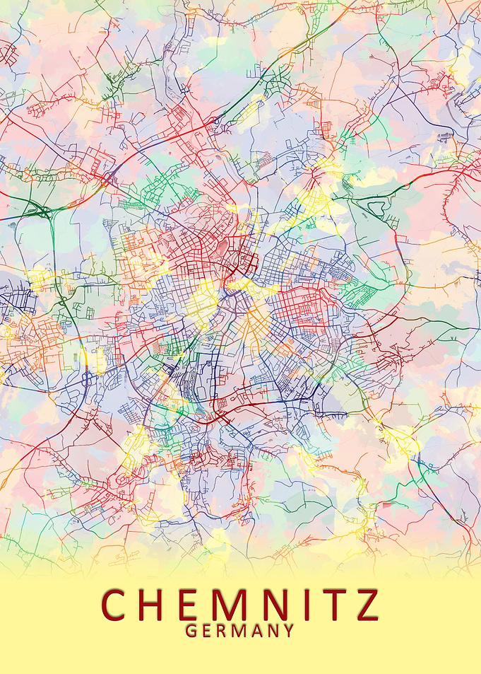 Chemnitz Germany City Map
