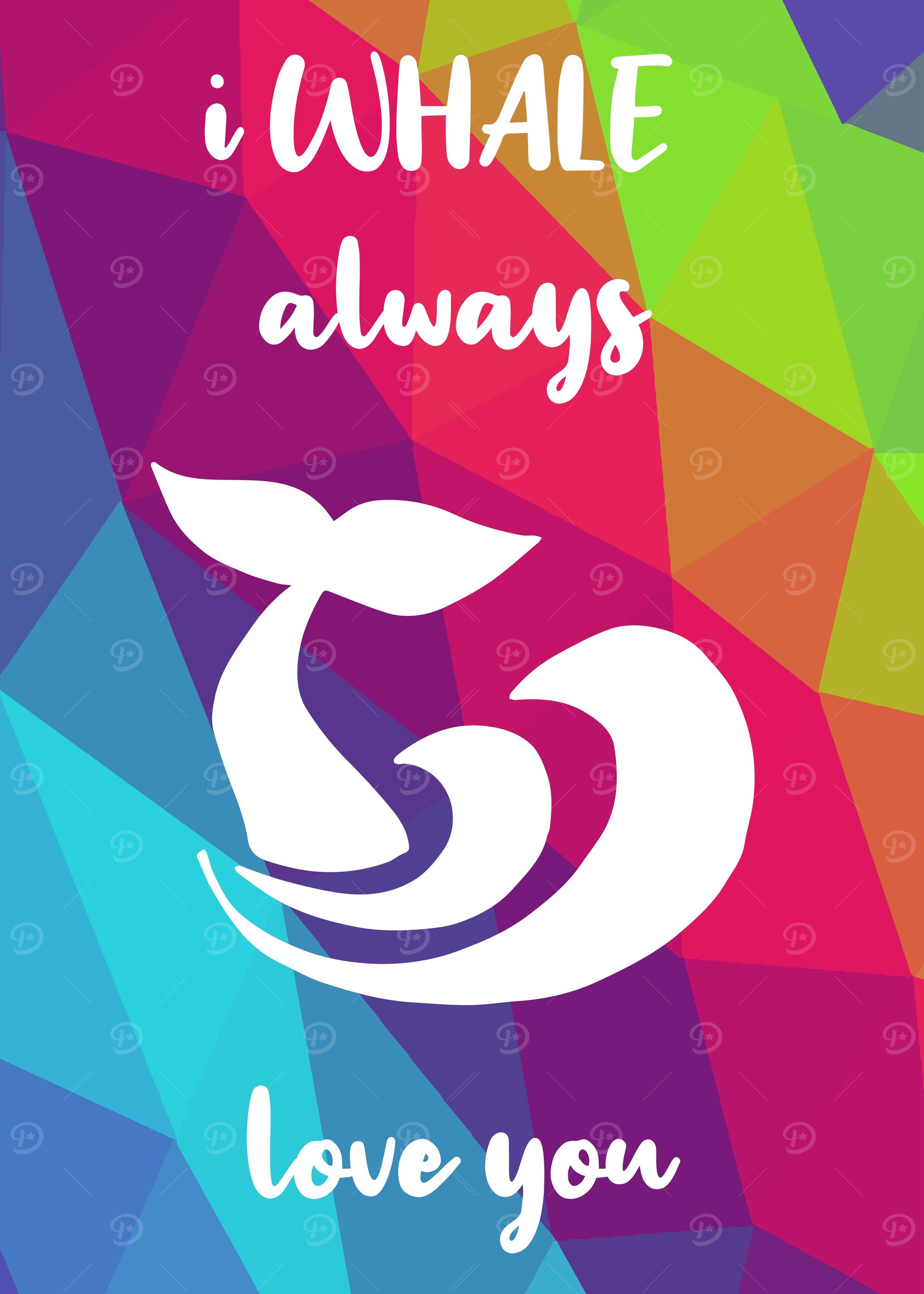 Rainbow Cute Whale 4