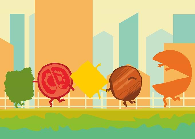 Running burger