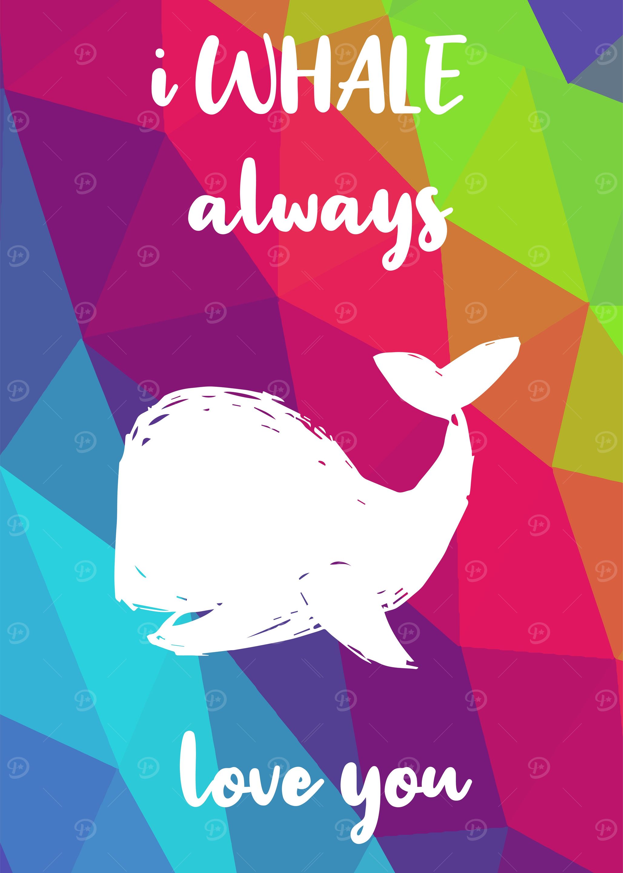 Rainbow Cute Whale 3