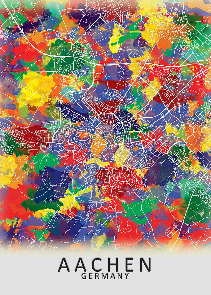 Aachen Germany City Map