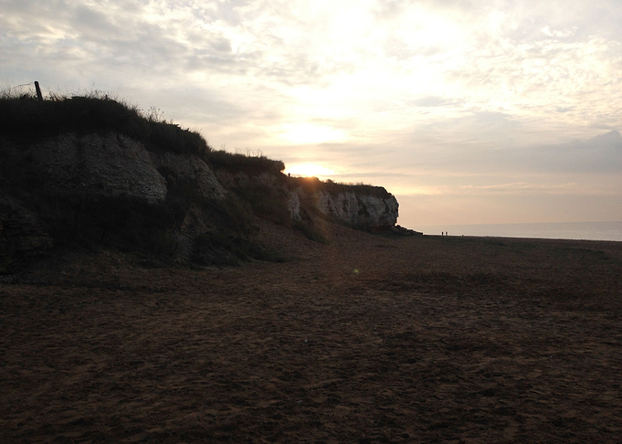 Sunset over cliffs