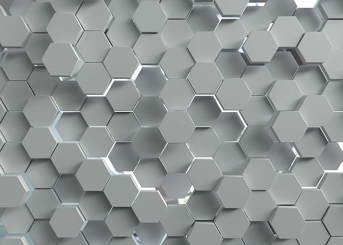 White Hexagon Grid 4