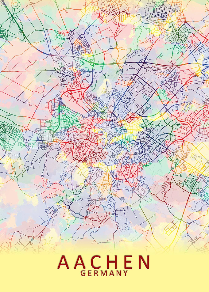 Aachen Germany City Map