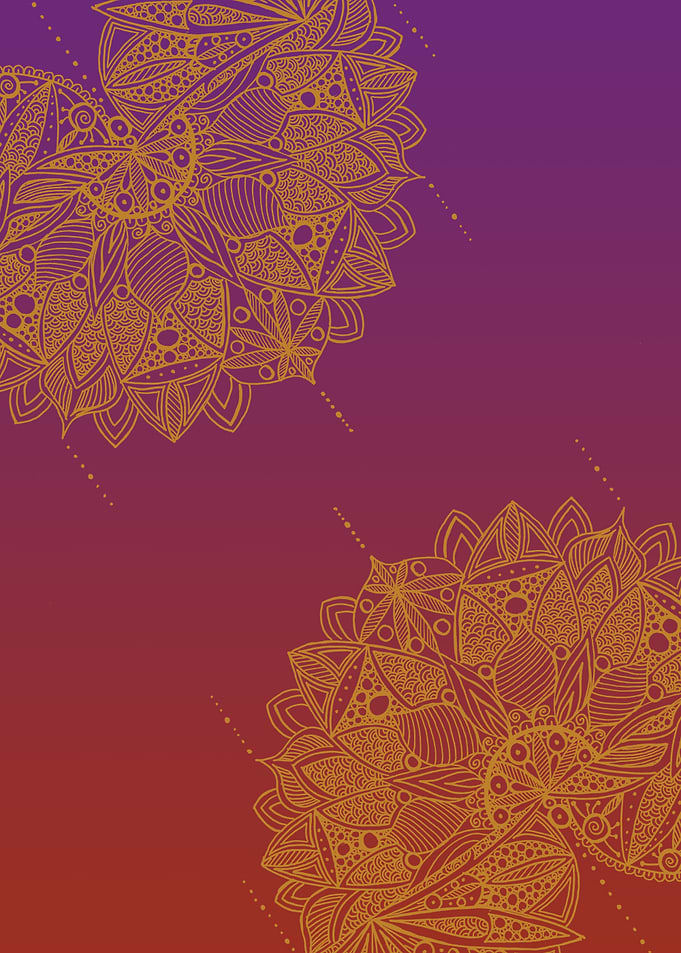 Red Purple Mandala Pattern
