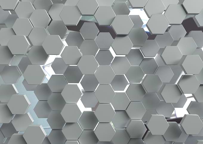 White Hexagon Grid 5