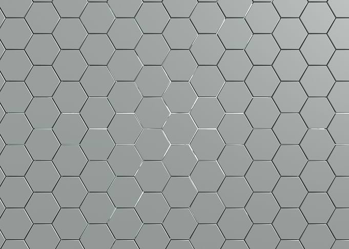 White Hexagon Grid 1