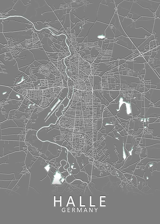 Halle Germany City Map