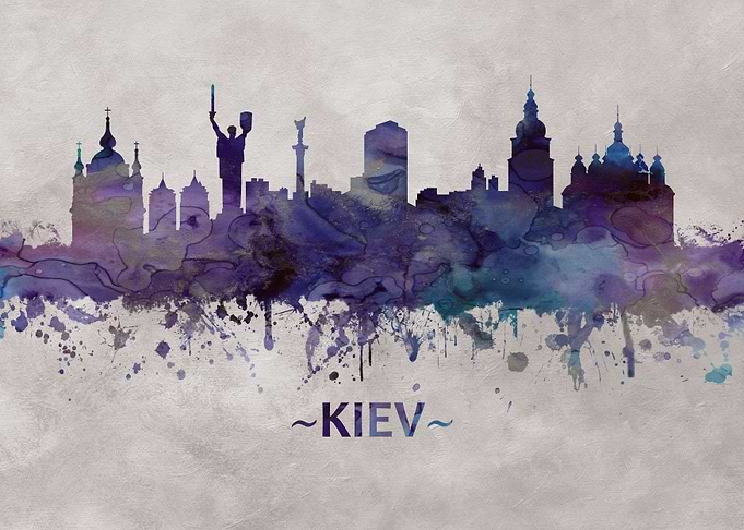Kiev Ukraine skyline